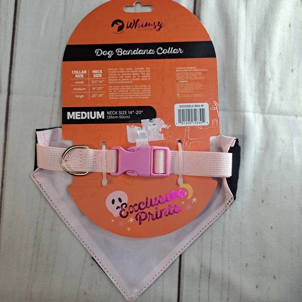 Let's Go Ghouls Dog Halloween Bandana Reversible